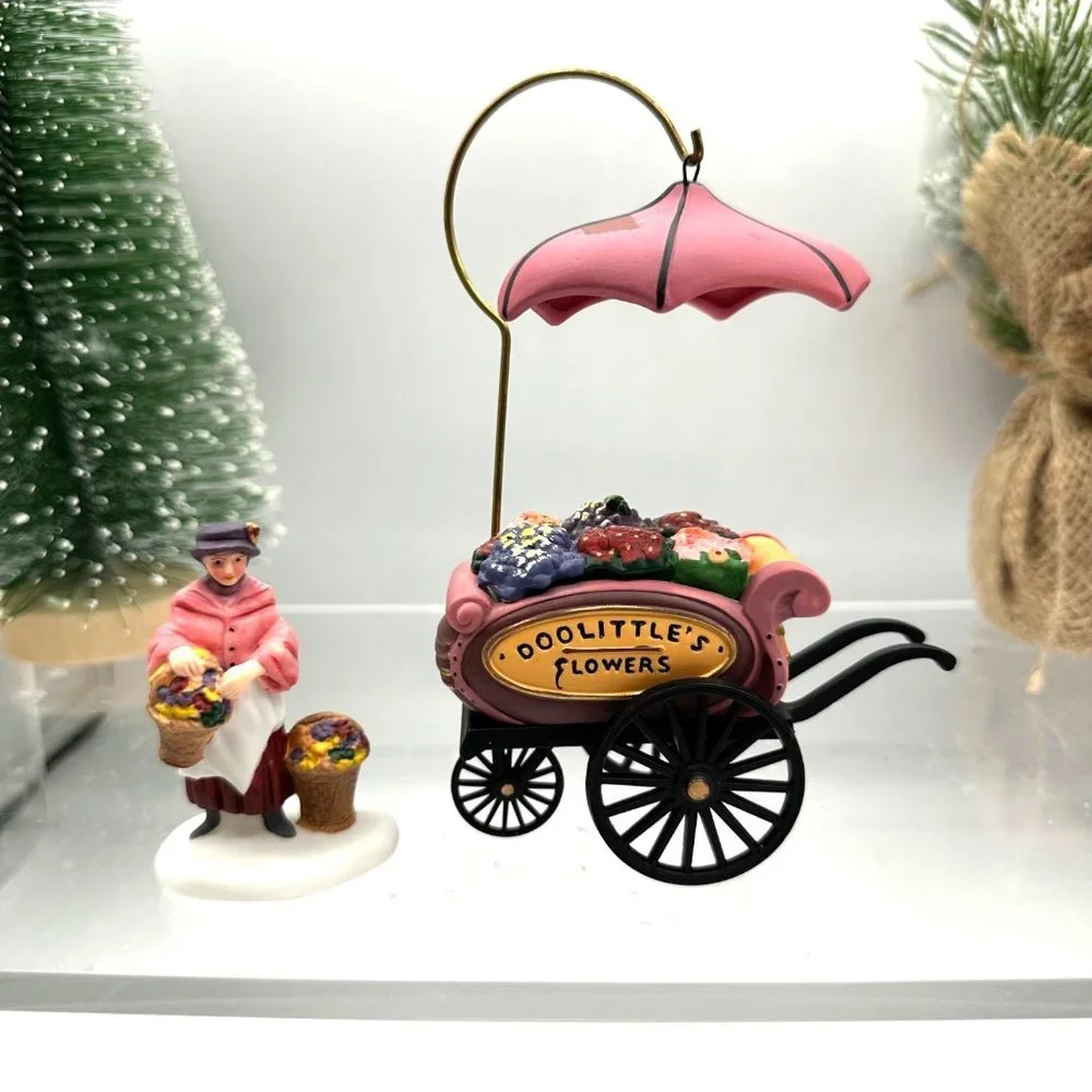 Vintage Department 56 Heritage Village Chelsea Market Flower Monger Cart 58157